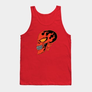 flame face Tank Top